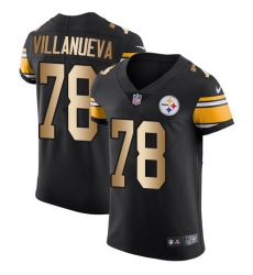 Nike Steelers #78 Alejandro Villanueva Black Team Color Mens Stitched NFL Elite Gold Jersey Nike Steelers #78 Alejandro Villanueva Black Team Color Mens Stitched NFL Elite Gold Jersey