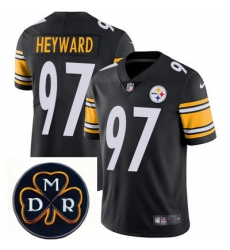 Nike Steelers #97 Cameron Heyward Black Mens NFL Vapor Untouchable Limited Stitched With MDR Dan Rooney Patch Jersey Nike Steelers #97 Cameron Heyward Black Mens NFL Vapor Untouchable Limited Stitched With MDR Dan Rooney Patch Jersey