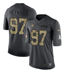 Nike Steelers #97 Cameron Heyward Black Mens Stitched NFL Limited 2016 Salute to Service Jersey Nike Steelers #97 Cameron Heyward Black Mens Stitched NFL Limited 2016 Salute to Service Jersey