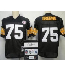 Pittsburgh Steelers 75 Joe Greene Black Throwback M&N Signed NFL Jerseys Pittsburgh Steelers 75 Joe Greene Black Throwback M&N Signed NFL Jerseys