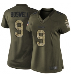 Nike Steelers #9 Chris Boswell Green Womens Stitched NFL Limited 2015 Salute to Service Jersey Nike Steelers #9 Chris Boswell Green Womens Stitched NFL Limited 2015 Salute to Service Jersey