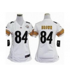 Nike Women NFL Pittsburgh Steelers #84 Brown white Jerseys Nike Women NFL Pittsburgh Steelers #84 Brown white Jerseys