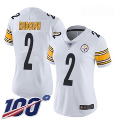 Steelers #2 Mason Rudolph White Women Stitched Football 100th Season Vapor Limited Jersey Steelers #2 Mason Rudolph White Women Stitched Football 100th Season Vapor Limited Jersey