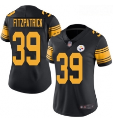 Steelers #39 Minkah Fitzpatrick Black Women Stitched Football Limited Rush Jersey Steelers #39 Minkah Fitzpatrick Black Women Stitched Football Limited Rush Jersey