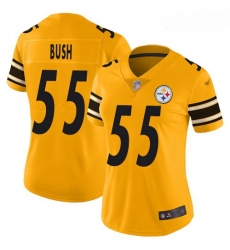 Steelers #55 Devin Bush Gold Women Stitched Football Limited Inverted Legend Jersey Steelers #55 Devin Bush Gold Women Stitched Football Limited Inverted Legend Jersey