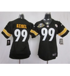 Women Nike Pittsburgh Steelers 99# Brett Keisel Black Jersey W 80th Pa-tch Women Nike Pittsburgh Steelers 99# Brett Keisel Black Jersey W 80th Pa-tch