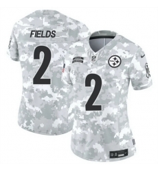 Women Pittsburgh Steelers 2 Justin Fields 2024 F U S E Arctic Camo Salute To Service Limited Stitched Football Jersey Women Pittsburgh Steelers 2 Justin Fields 2024 F U S E Arctic Camo Salute To Service Limited Stitched Football Jersey