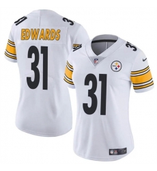 Women Pittsburgh Steelers 31 Daijun Edwards White Vapor Stitched Football Jersey Women Pittsburgh Steelers 31 Daijun Edwards White Vapor Stitched Football Jersey