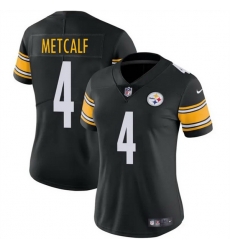 Women Pittsburgh Steelers 4 DK Metcalf 2025 Black Vapor Stitched Football Jersey Women Pittsburgh Steelers 4 DK Metcalf 2025 Black Vapor Stitched Football Jersey