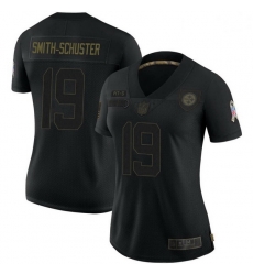 Women Pittsburgh Steelers 7 JuJu Smith-Schuster Black Limited 2020 Salute To Service Jersey Women Pittsburgh Steelers 7 JuJu Smith-Schuster Black Limited 2020 Salute To Service Jersey
