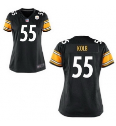 Women Steelers #55 John kolb Black Home Game Stitched Jersey Women Steelers #55 John kolb Black Home Game Stitched Jersey