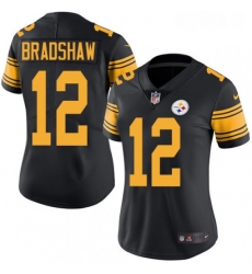 Womens Nike Pittsburgh Steelers 12 Terry Bradshaw Elite Black Rush Vapor Untouchable NFL Jersey Womens Nike Pittsburgh Steelers 12 Terry Bradshaw Elite Black Rush Vapor Untouchable NFL Jersey