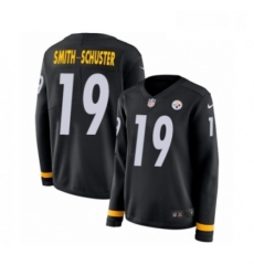 Womens Nike Pittsburgh Steelers 19 JuJu Smith Schuster Limited Black Therma Long Sleeve NFL Jersey Womens Nike Pittsburgh Steelers 19 JuJu Smith Schuster Limited Black Therma Long Sleeve NFL Jersey