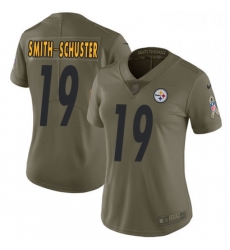 Womens Nike Pittsburgh Steelers 19 JuJu Smith Schuster Limited Olive 2017 Salute to Service NFL Jersey Womens Nike Pittsburgh Steelers 19 JuJu Smith Schuster Limited Olive 2017 Salute to Service NFL Jersey