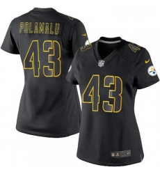 Womens Nike Pittsburgh Steelers 43 Troy Polamalu Limited Black Impact NFL Jersey Womens Nike Pittsburgh Steelers 43 Troy Polamalu Limited Black Impact NFL Jersey