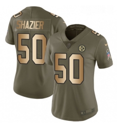 Womens Nike Pittsburgh Steelers 50 Ryan Shazier Limited OliveGold 2017 Salute to Service NFL Jersey Womens Nike Pittsburgh Steelers 50 Ryan Shazier Limited OliveGold 2017 Salute to Service NFL Jersey