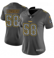 Womens Nike Pittsburgh Steelers 58 Jack Lambert Gray Static Vapor Untouchable Limited NFL Jersey Womens Nike Pittsburgh Steelers 58 Jack Lambert Gray Static Vapor Untouchable Limited NFL Jersey
