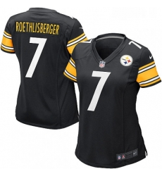 Womens Nike Pittsburgh Steelers 7 Ben Roethlisberger Game Black Team Color NFL Jersey Womens Nike Pittsburgh Steelers 7 Ben Roethlisberger Game Black Team Color NFL Jersey