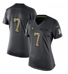 Womens Nike Pittsburgh Steelers 7 Ben Roethlisberger Limited Black 2016 Salute to Service NFL Jersey Womens Nike Pittsburgh Steelers 7 Ben Roethlisberger Limited Black 2016 Salute to Service NFL Jersey