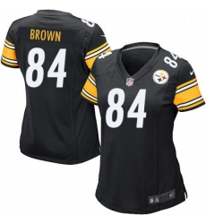 Womens Nike Pittsburgh Steelers 84 Antonio Brown Game Black Team Color NFL Jersey Womens Nike Pittsburgh Steelers 84 Antonio Brown Game Black Team Color NFL Jersey