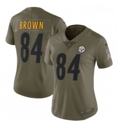 Womens Nike Pittsburgh Steelers 84 Antonio Brown Limited Olive 2017 Salute to Service NFL Jersey Womens Nike Pittsburgh Steelers 84 Antonio Brown Limited Olive 2017 Salute to Service NFL Jersey