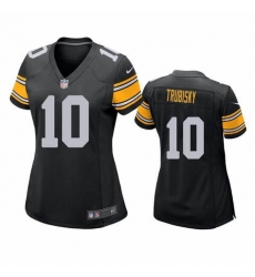 Womens Nike Pittsburgh Steelers Mitchell Trubisky #10 Black Stitched Vapor Limited Jersey Womens Nike Pittsburgh Steelers Mitchell Trubisky #10 Black Stitched Vapor Limited Jersey