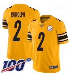 Steelers #2 Mason Rudolph Gold Youth Stitched Football Limited Inverted Legend 100th Season Jersey Steelers #2 Mason Rudolph Gold Youth Stitched Football Limited Inverted Legend 100th Season Jersey