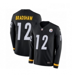 Youth Nike Pittsburgh Steelers 12 Terry Bradshaw Limited Black Therma Long Sleeve NFL Jersey Youth Nike Pittsburgh Steelers 12 Terry Bradshaw Limited Black Therma Long Sleeve NFL Jersey