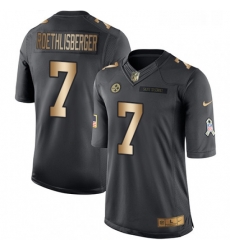 Youth Nike Pittsburgh Steelers 7 Ben Roethlisberger Limited BlackGold Salute to Service NFL Jersey Youth Nike Pittsburgh Steelers 7 Ben Roethlisberger Limited BlackGold Salute to Service NFL Jersey