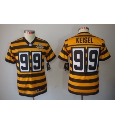 Youth Nike Pittsburgh Steelers 99# Brett Keisel Yellow-Black 80th Throwback Limited Jerseys Youth Nike Pittsburgh Steelers 99# Brett Keisel Yellow-Black 80th Throwback Limited Jerseys