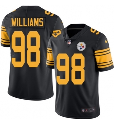 Youth Nike Steelers #98 Vince Williams Black Stitched NFL Limited Rush Jersey Youth Nike Steelers #98 Vince Williams Black Stitched NFL Limited Rush Jersey