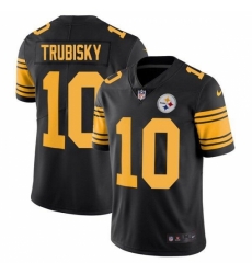 Youth Pittsburgh Steelers #10 Mitchell Trubisky Black Color Rush Limited Stitched Jersey Youth Pittsburgh Steelers #10 Mitchell Trubisky Black Color Rush Limited Stitched Jersey