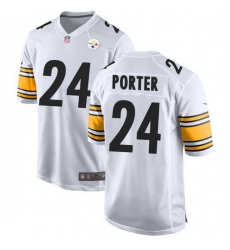 Youth Pittsburgh Steelers 24 Joey Porter Jr White 2023 Draft Stitched Game Jersey Youth Pittsburgh Steelers 24 Joey Porter Jr White 2023 Draft Stitched Game Jersey