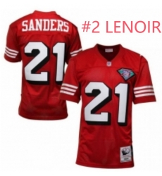 49ers #2 LENOIR Red Throwback Stitched Jersey 49ers #2 LENOIR Red Throwback Stitched Jersey