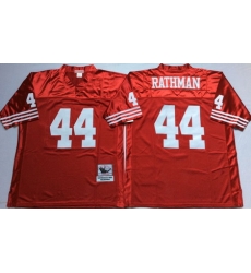 49ers 44 Tom Rathman Red Throwback Jersey 49ers 44 Tom Rathman Red Throwback Jersey