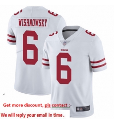 49ers 6 Mitch Wishnowsky White Men Stitched Football Vapor Untouchable Limited Jersey 49ers 6 Mitch Wishnowsky White Men Stitched Football Vapor Untouchable Limited Jersey