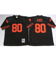 49ers 80 Jerry Rice Black Throwback Jersey 49ers 80 Jerry Rice Black Throwback Jersey