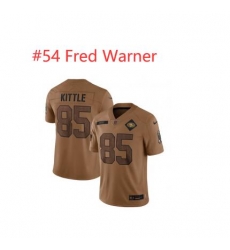 Men 49ers Fred Warner Brown Salute to service Limited Jersey Men 49ers Fred Warner Brown Salute to service Limited Jersey