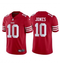 Men San Francisco 49ers 10 Mac Jones Red 2025 Vapor Untouchable Limited Stitched Football Jersey Men San Francisco 49ers 10 Mac Jones Red 2025 Vapor Untouchable Limited Stitched Football Jersey