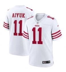 Men San Francisco 49ers 11 Brandon Aiyuk 2022 New White Stitched Game Jersey Men San Francisco 49ers 11 Brandon Aiyuk 2022 New White Stitched Game Jersey