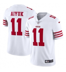 Men San Francisco 49ers 11 Brandon Aiyuk 2022 New White Vapor Untouchable Stitched Jersey Men San Francisco 49ers 11 Brandon Aiyuk 2022 New White Vapor Untouchable Stitched Jersey
