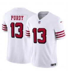 Men San Francisco 49ers 13 Brock Purdy 2023 F U S E New White Vapor Untouchable Limited Stitched Football Jersey Men San Francisco 49ers 13 Brock Purdy 2023 F U S E New White Vapor Untouchable Limited Stitched Football Jersey