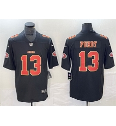 Men San Francisco 49ers 13 Brock Purdy Black Vapor Untouchable Limited Stitched Jersey Men San Francisco 49ers 13 Brock Purdy Black Vapor Untouchable Limited Stitched Jersey