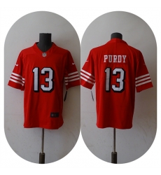 Men San Francisco 49ers 13 Brock Purdy New Red Vapor Untouchable Limited Stitched Football Jersey Men San Francisco 49ers 13 Brock Purdy New Red Vapor Untouchable Limited Stitched Football Jersey