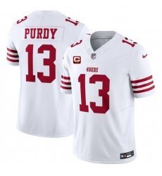 Men San Francisco 49ers 13 Brock Purdy White 2024 F U S E With 2 Star C Patch Vapor Untouchable Limited Stitched Football Jersey Men San Francisco 49ers 13 Brock Purdy White 2024 F U S E With 2 Star C Patch Vapor Untouchable Limited Stitched Football Jersey