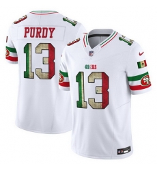 Men San Francisco 49ers 13 Brock Purdy White 2025 F U S E Mexico Vapor Limited Stitched Football Jersey Men San Francisco 49ers 13 Brock Purdy White 2025 F U S E Mexico Vapor Limited Stitched Football Jersey