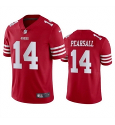 Men San Francisco 49ers 14 Ricky Pearsall Red 2024 Draft Vapor Untouchable Limited Stitched Football Jersey Men San Francisco 49ers 14 Ricky Pearsall Red 2024 Draft Vapor Untouchable Limited Stitched Football Jersey