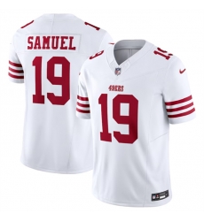 Men San Francisco 49ers 19 Deebo Samuel White 2023 F U S E Vapor Untouchable Limited Stitched Football Jersey Men San Francisco 49ers 19 Deebo Samuel White 2023 F U S E Vapor Untouchable Limited Stitched Football Jersey