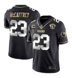 Men San Francisco 49ers 23 Christian McCaffrey Black Gold With C Patch Vapor Untouchable Limited Stitched Football Jersey Men San Francisco 49ers 23 Christian McCaffrey Black Gold With C Patch Vapor Untouchable Limited Stitched Football Jersey