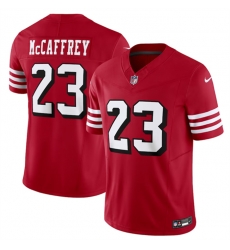 Men San Francisco 49ers 23 Christian McCaffrey New Red 2023 F U S E Vapor Untouchable Limited Stitched Football Jersey Men San Francisco 49ers 23 Christian McCaffrey New Red 2023 F U S E Vapor Untouchable Limited Stitched Football Jersey